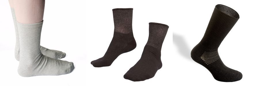 silver fiber sock